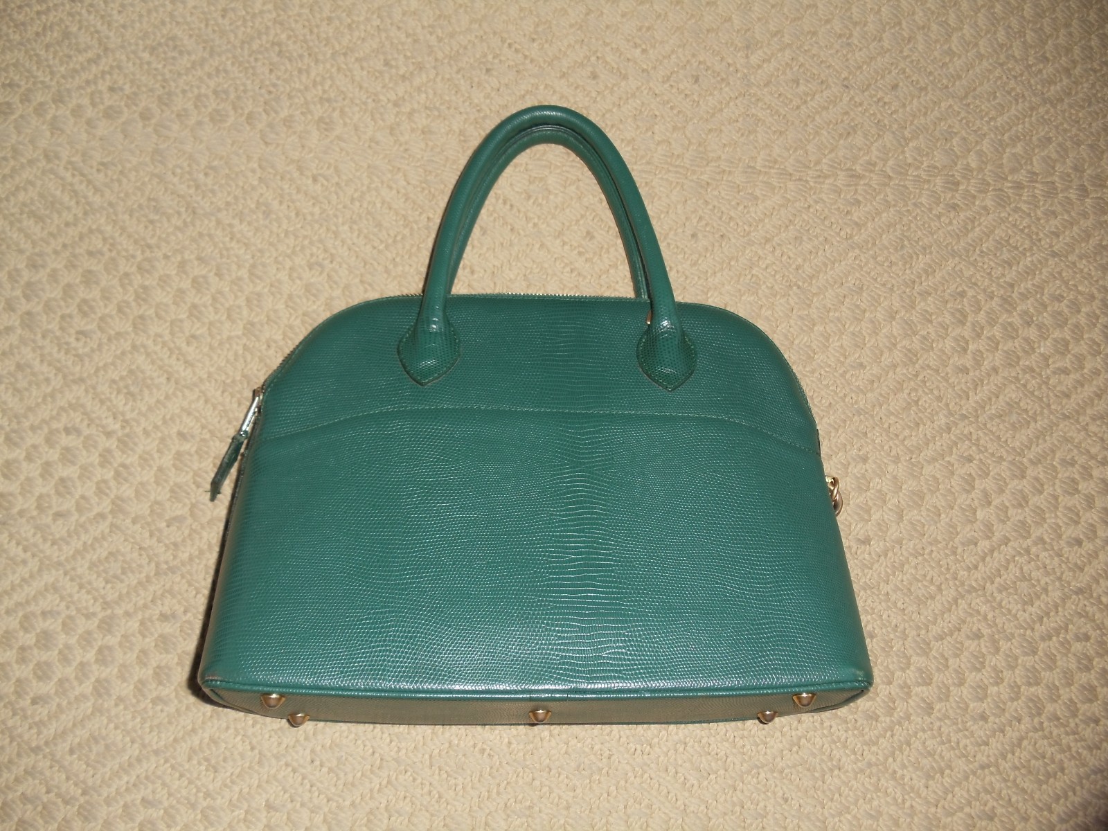 B. Renouard Forest Green Bolide Style 34 cm. Handbag