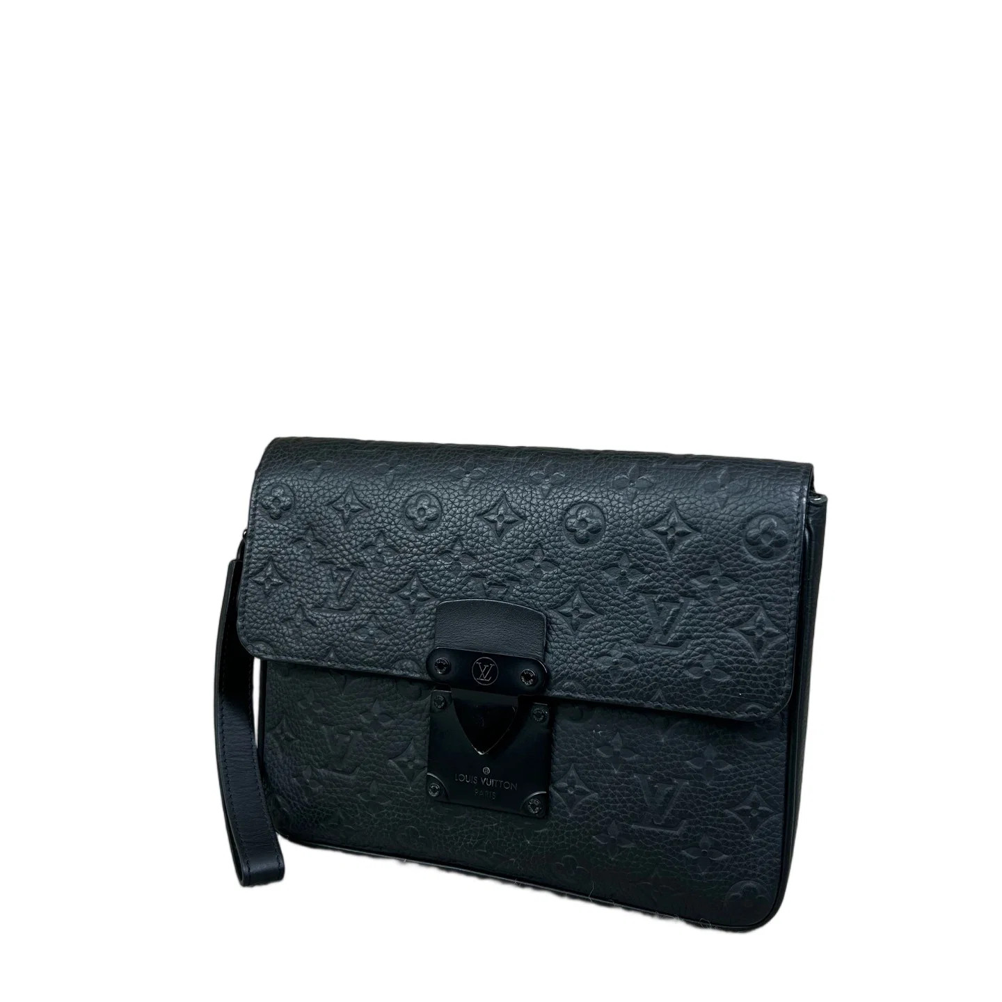 Louis Vuitton S Lock A4 Pouch Black Monogram Empreinte (dh071426d4r)