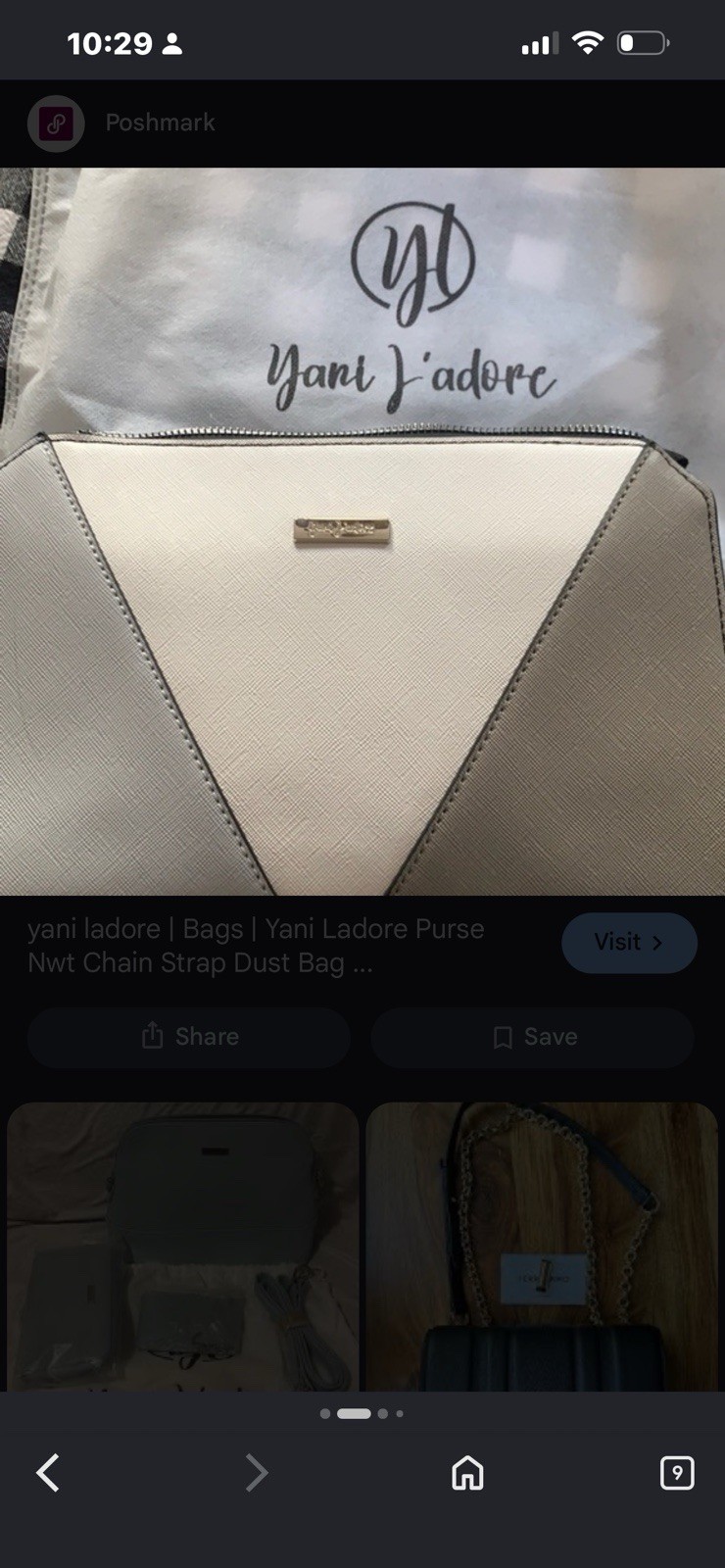 Small Yani J Adore Noire Mist Corporation Shoulder Bag