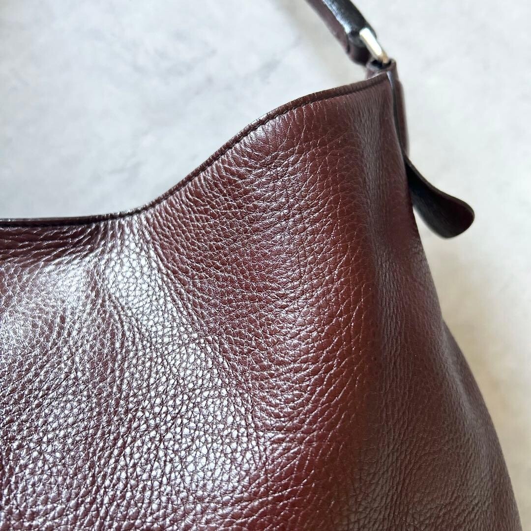HIROFU Shoulder bag Leather Brown Authentic From Japan