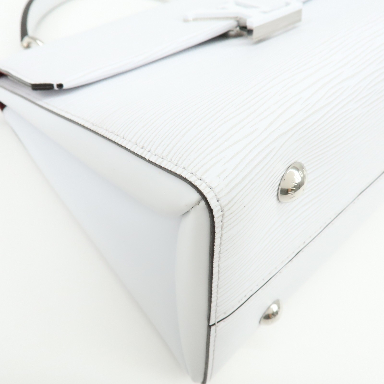 Louis Vuitton Epi Leather Grenelle MM 2Way Hand Bag White M53690 Auth Used F/S