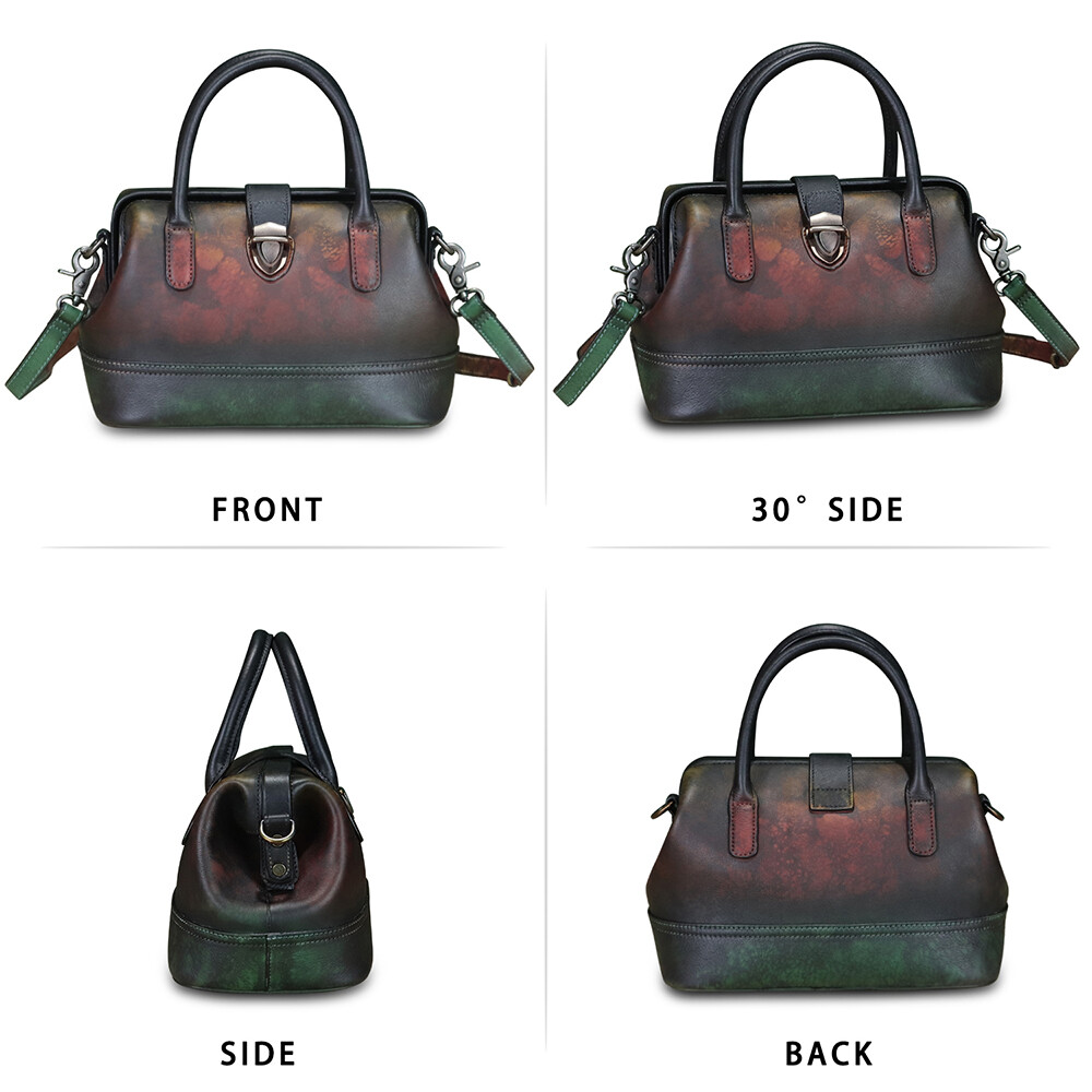 Purses and Handbags Genuine Leather Vintage Women Shoulder Bag Crossbody Bag