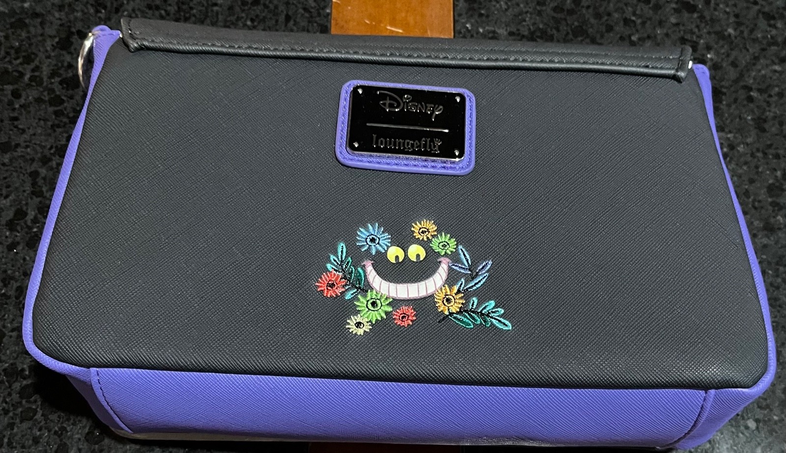 Loungefly Alice in Wonderland Cheshire Cat Tulgey Wood Crossbody Bag