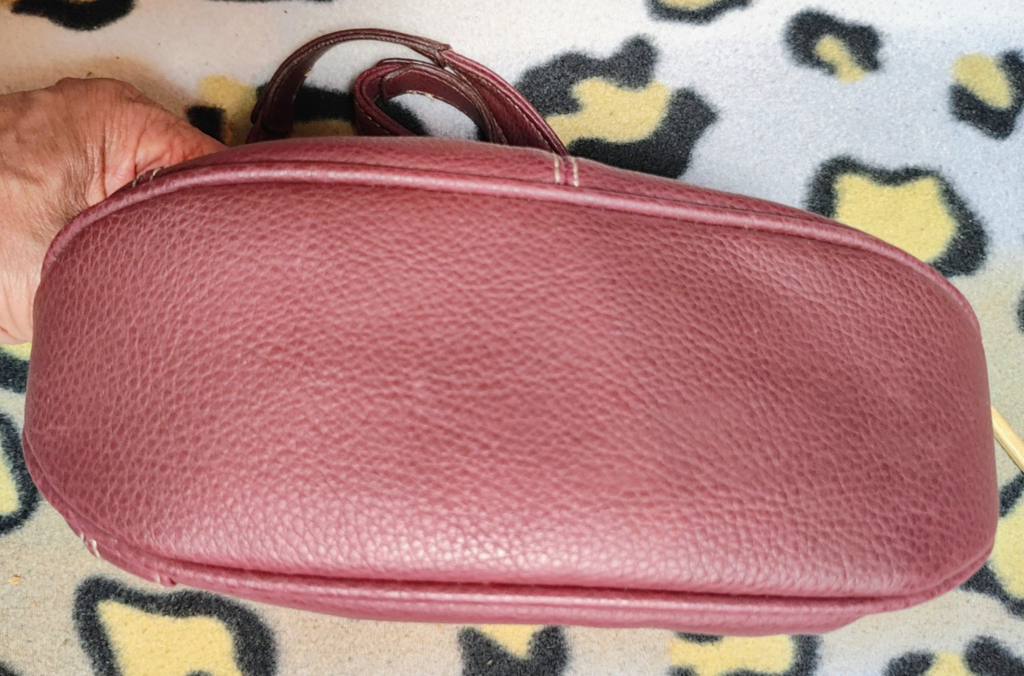 Vintage Nine West Burgundy Faux Leather Shoulder Bag Purse