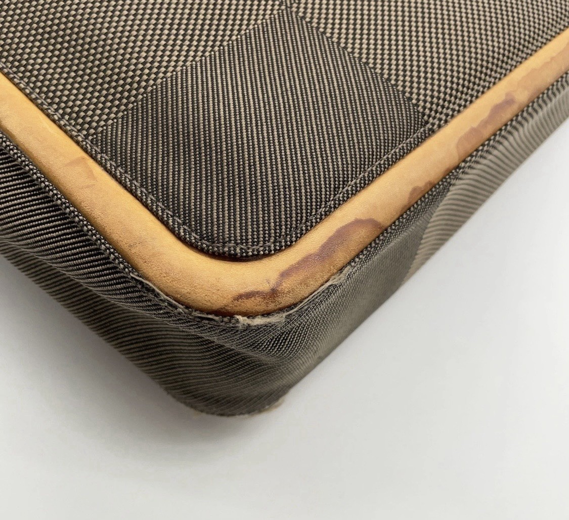 Louis Vuitton Alma Petit Mesage Shoulder Bag Khaki Canvas