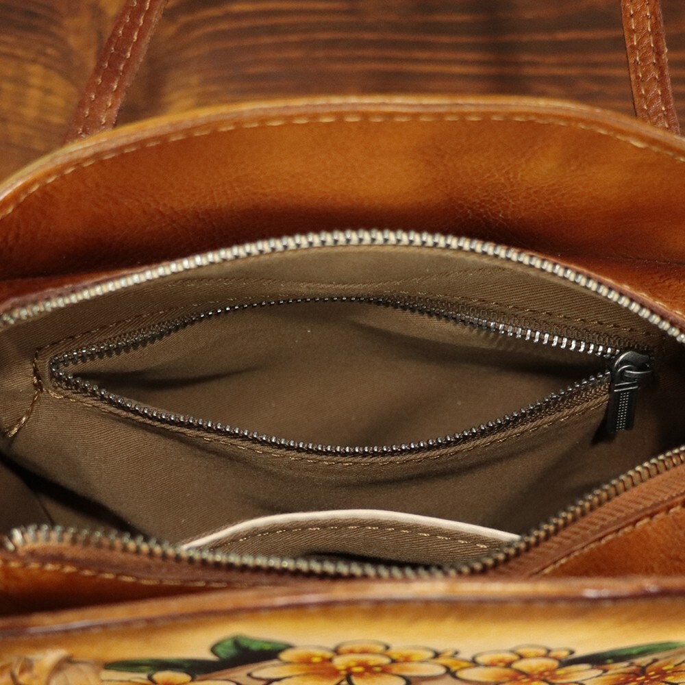 Genuine Leather Small Purse and Shoulder Bag Women Hand painted Crossbody Bag