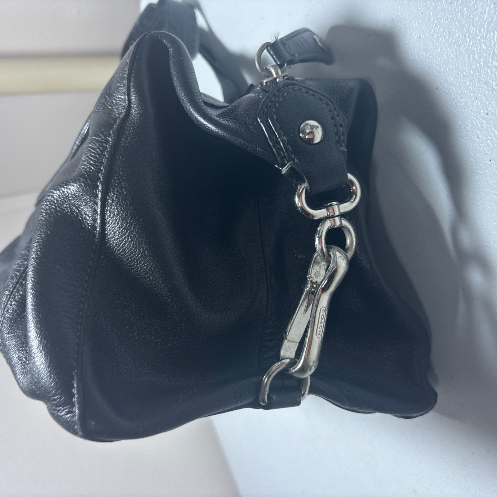 AUTHENTIC COACH BLACK LEATHER SATCHEL Hand BAG 14316W Madison Audrey READ