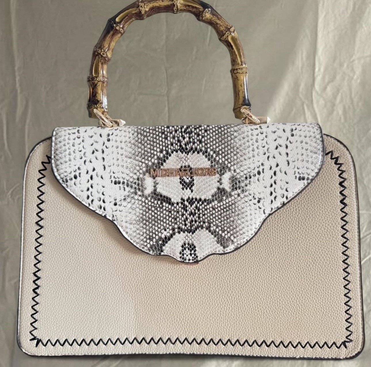 Michael Kors Bamboo Handle Satchel Bag