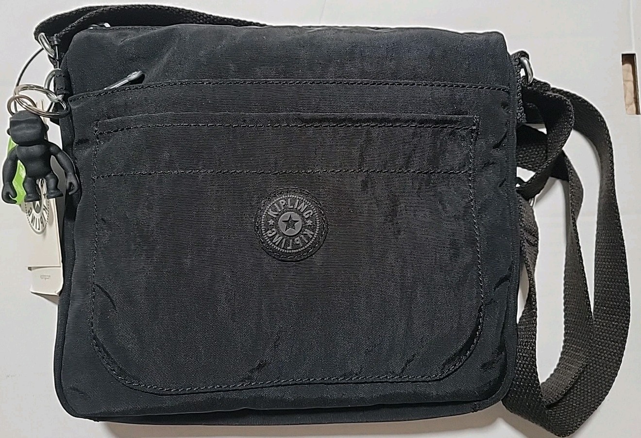 NWT Brand New Kipling Purse Sebastian Crossbody Black w/ Vinyl Gorilla