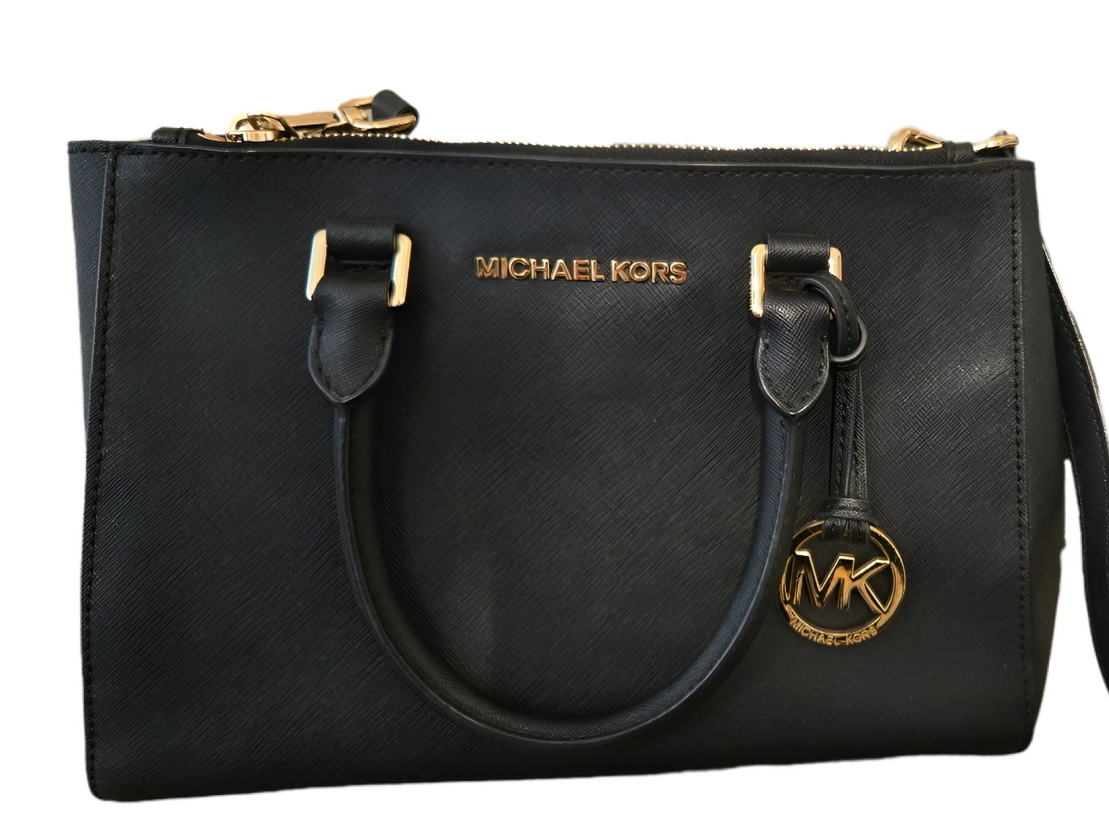 Michael Kors Black Saffiano Multi-Compartment Satchel