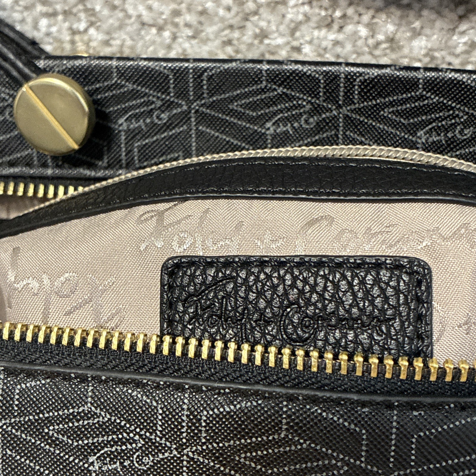Foley + Corinna Dione Satchel Top Handle Purse With Chic Geometric Design EUC
