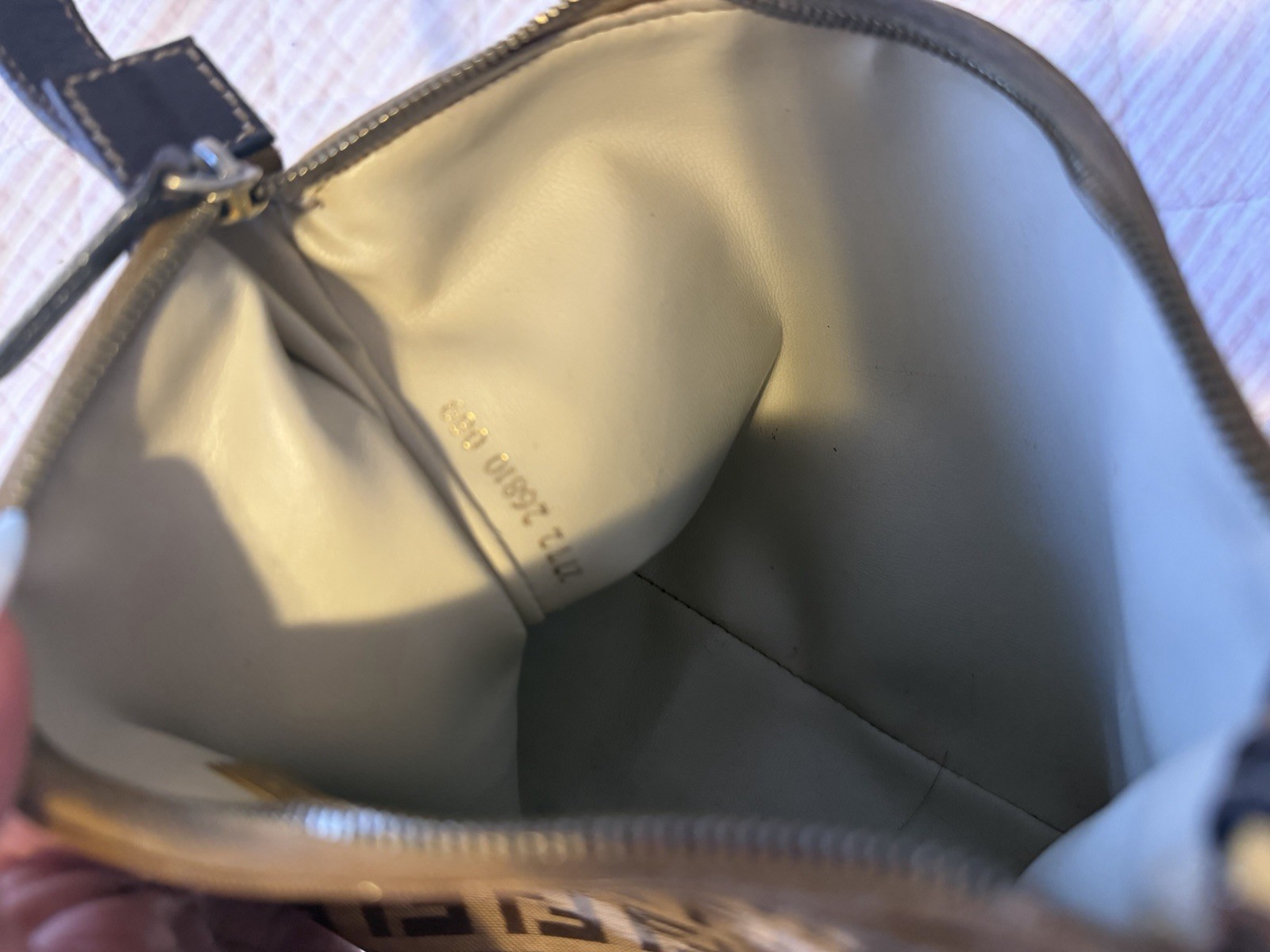 Fendi Zucca Monogram Small Shoulder Bag