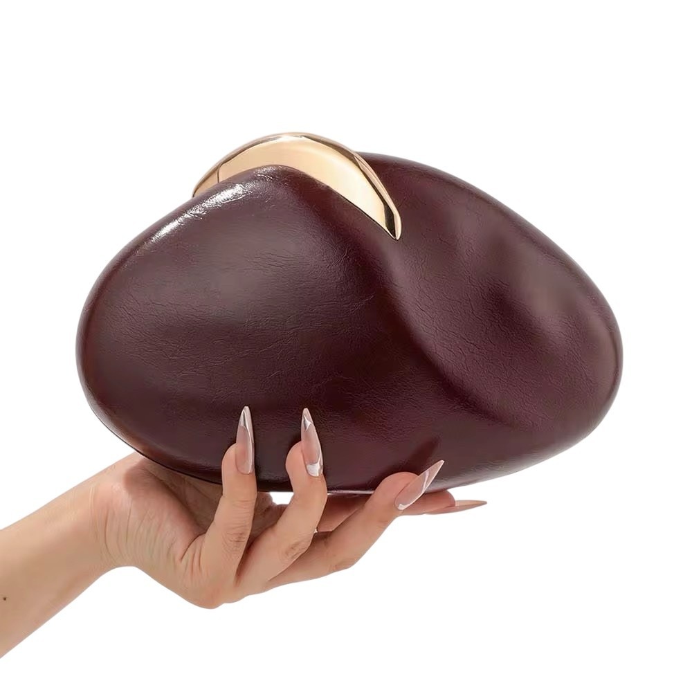 Evening Shiny Metal Trapeze Shape Candy Crossbody Shoulder Bag