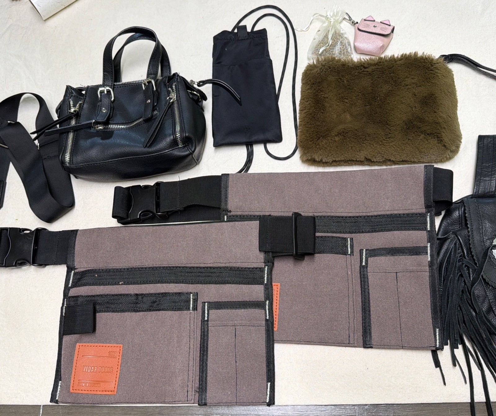 Lot of 8 Small Purses, Clutch, Belt Pouches, Mini Handbag, Mixed Brands As Is
