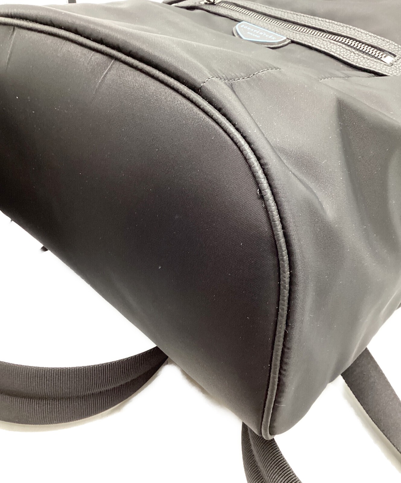 Bonaventura Celeste Nylon Flap Backpack BBNY7-BKSB Black #TFB13525