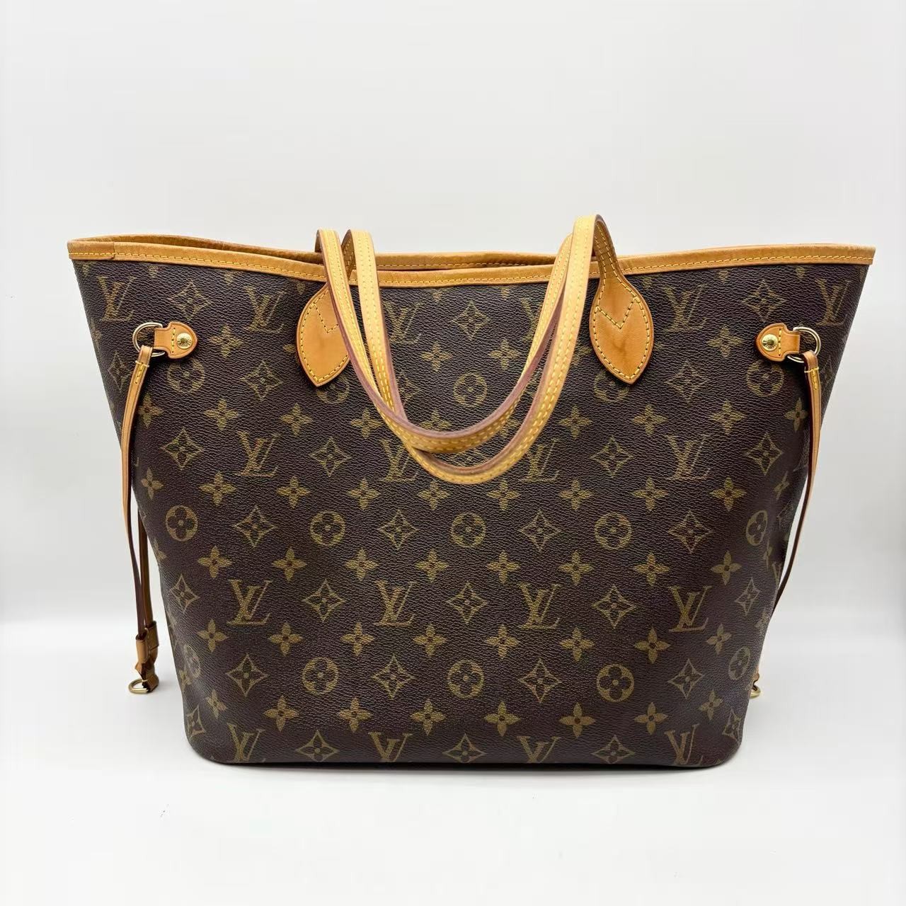Louis Vuitton Neverfull Tote MM Brown Canvas Monogram auth