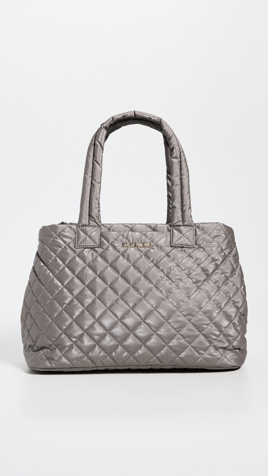 MZ WALLACE Medium Metro City Tote Quilted Crossbody Satchel ~NWT~ Sable Pearl
