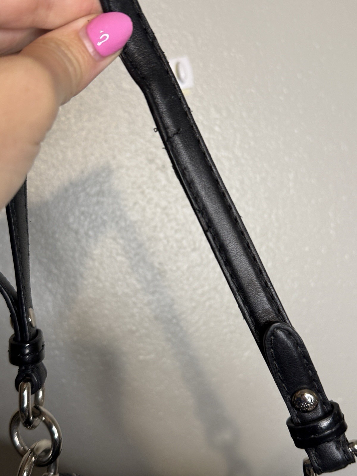 Coach Signature Op Art Draw String Sides Hobo Handbag Black White 14573