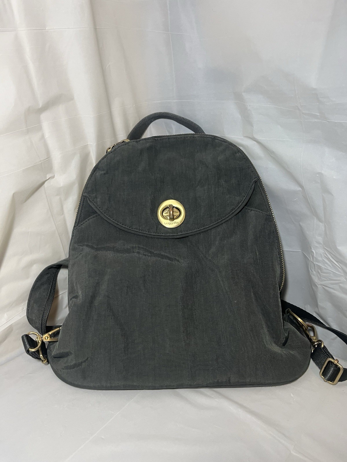 Baggallini Travel Backpack Gray Multi Pockets