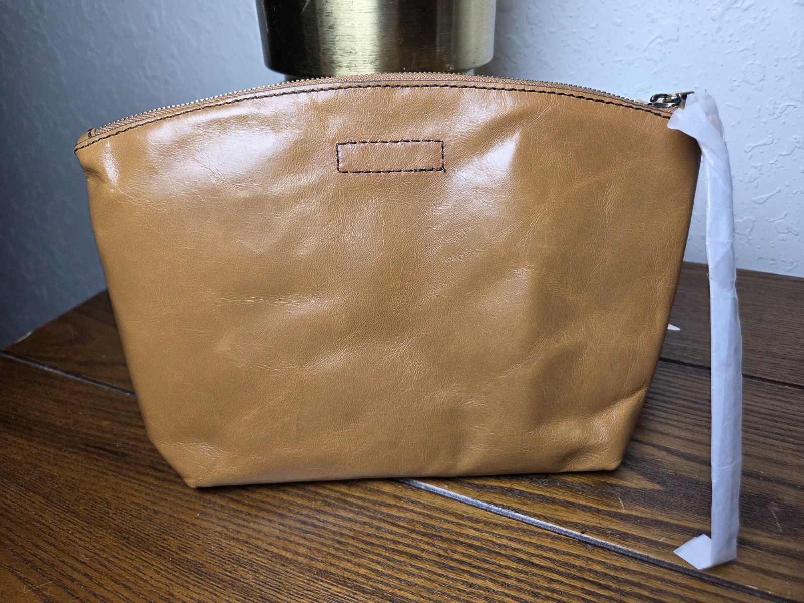 Hobo International Collect Cosmetic Bag Pouch Honey Tan New