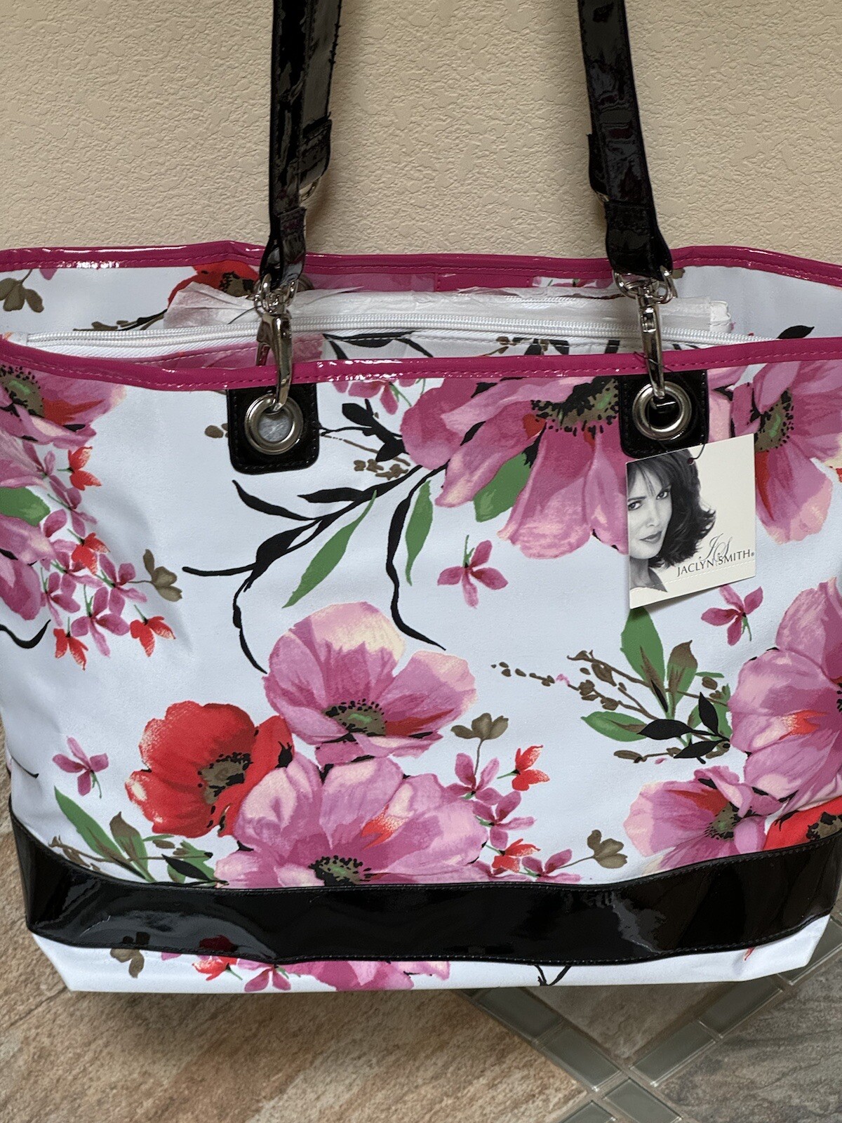 Jacklyn Smith Garden Party Tote TwoDetachable Wristlets Vintage NWT