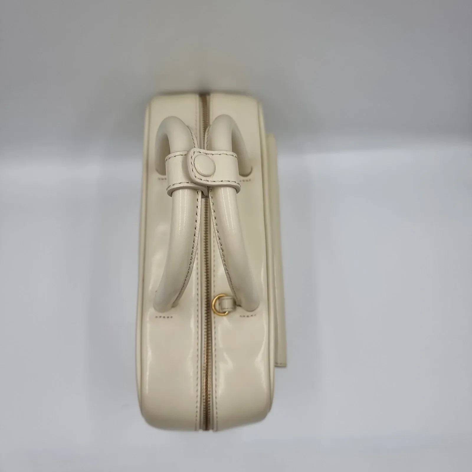 Oroton Izzie Clotted Cream Small Bowler Leather Crossbody Bag Purse w/ dust bag