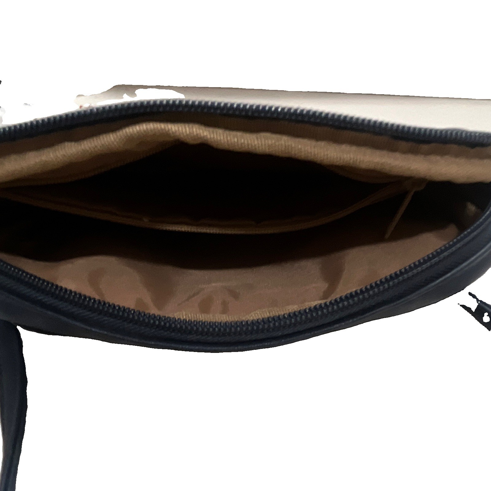 MultiSac Blue Crossbody Bag Zip, Adjustable Strap, Pockets, Beige Lining Silver