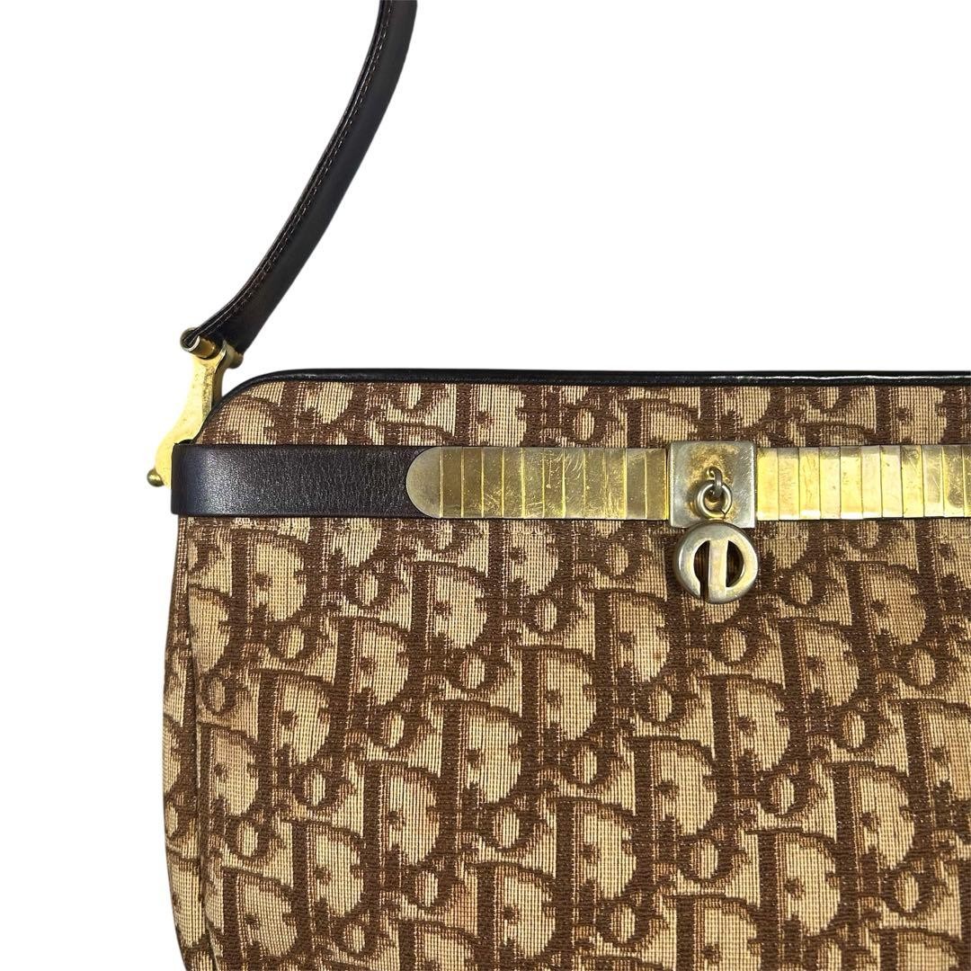 Christian Dior Trotter 80s Vintage Shoulder Bag 28x21x5cm Designer Ladies Auth