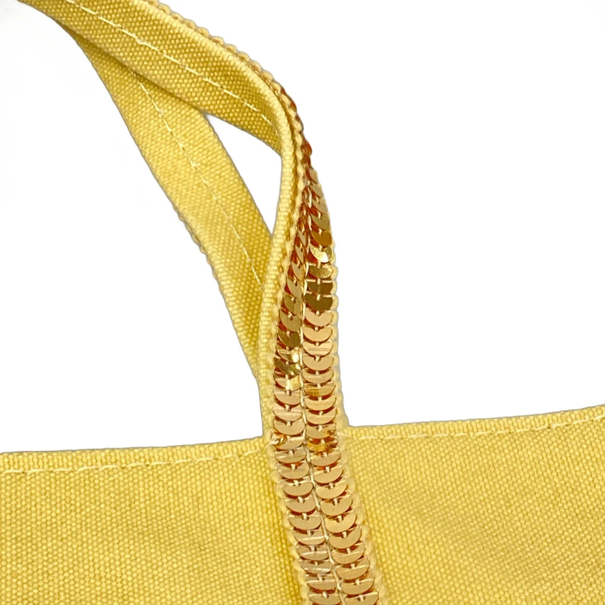 vanessa bruno Kabus XS Yellow Gold Canvas Tote Bag