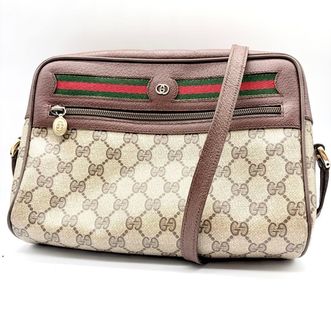 GUCCI Shoulder Bag GG Supreme Authentic From Japan