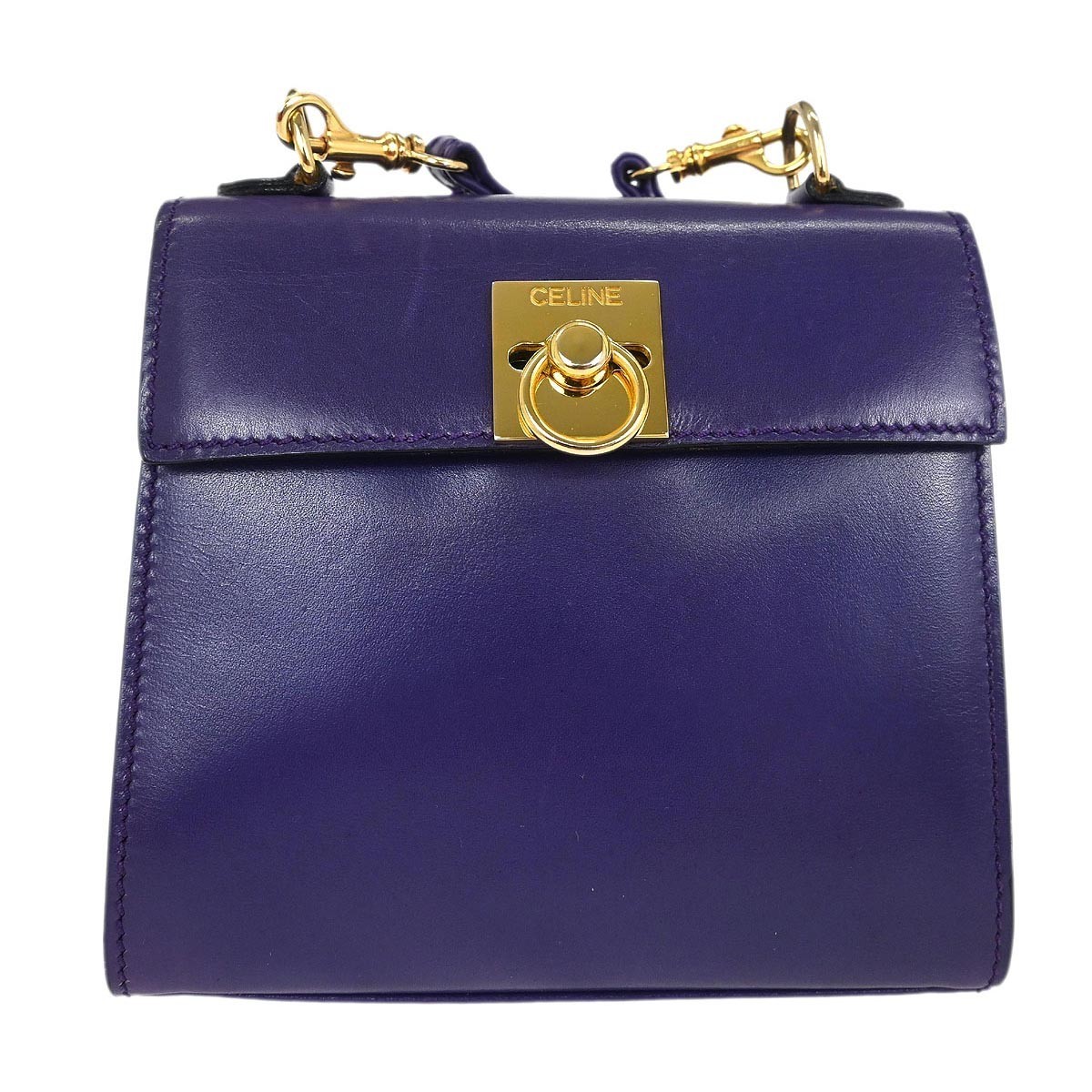 Celine Purple Leather Shoulder Bag JMB11 117332