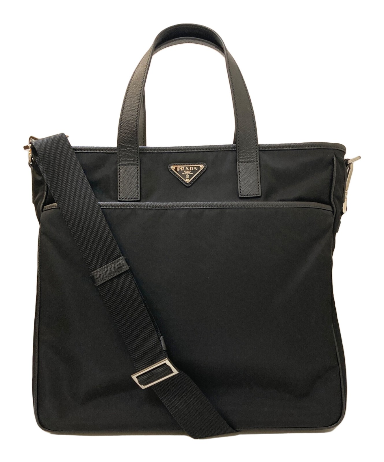 Prada 2-Way 2VG033 Nylon Black Tote Bag #TFB1503