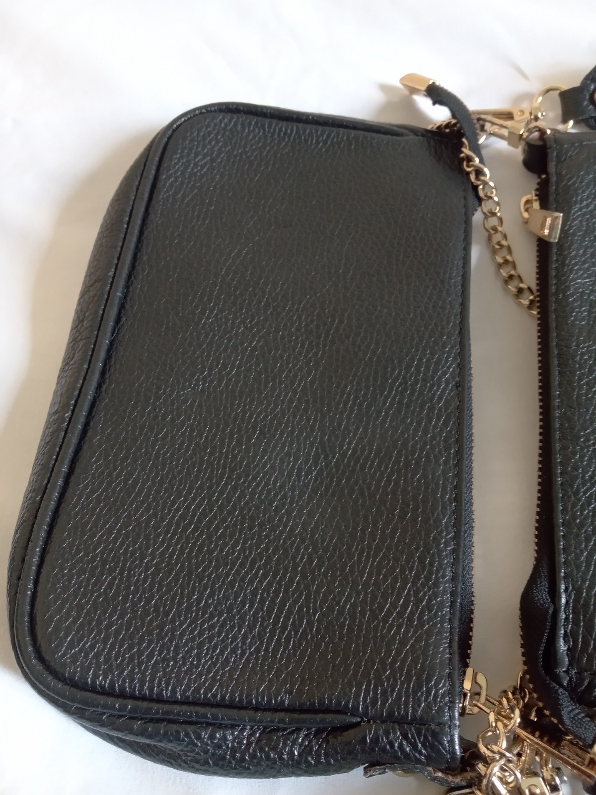 Leather Cross Body Bag With Two Separate Bags Women