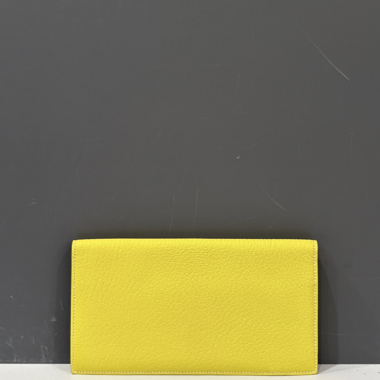 Hermes Continental Wallet 9r Lime Chevre Mysore (xx041026a2)