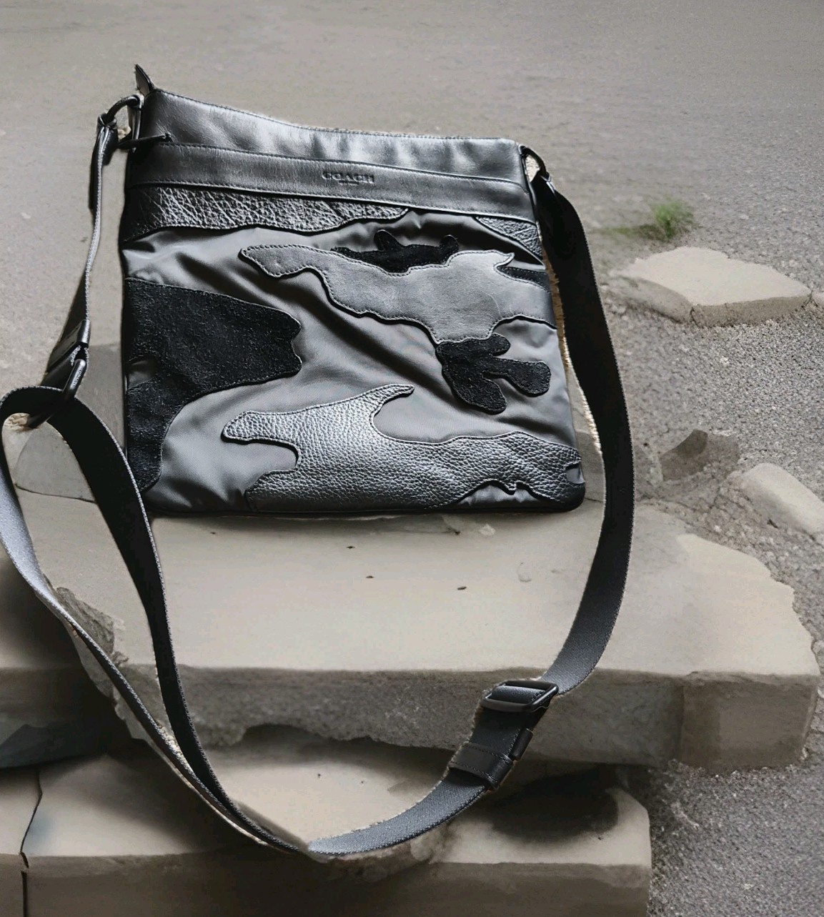 Coach Charles Crossbody Black Camo