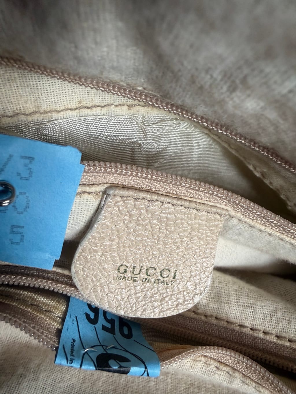 Gucci Vintage Gray Leather Bamboo Handle Handbag Unisex
