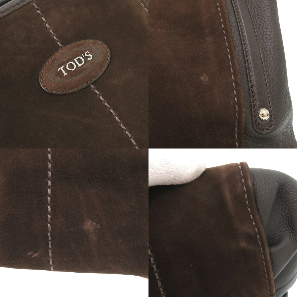 Tod’s 2way Suede / Leather Brown Women’s Bag #LTB1749