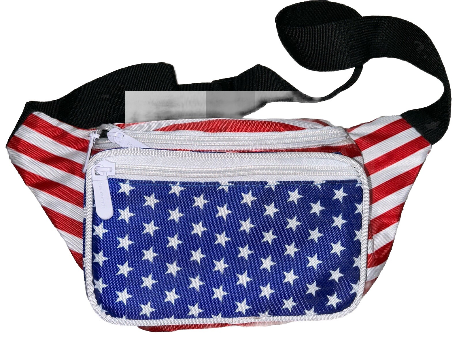 SoJourner American Flag Fanny Pack Belt Bag Crossbody Red White Blue