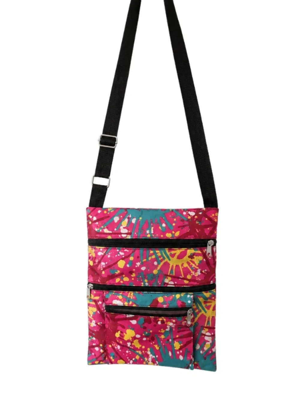 Fun Crossbody Tablet Bag 11-1/2″ x 9-1/2″ w/Purse + 2 Storage Pockets