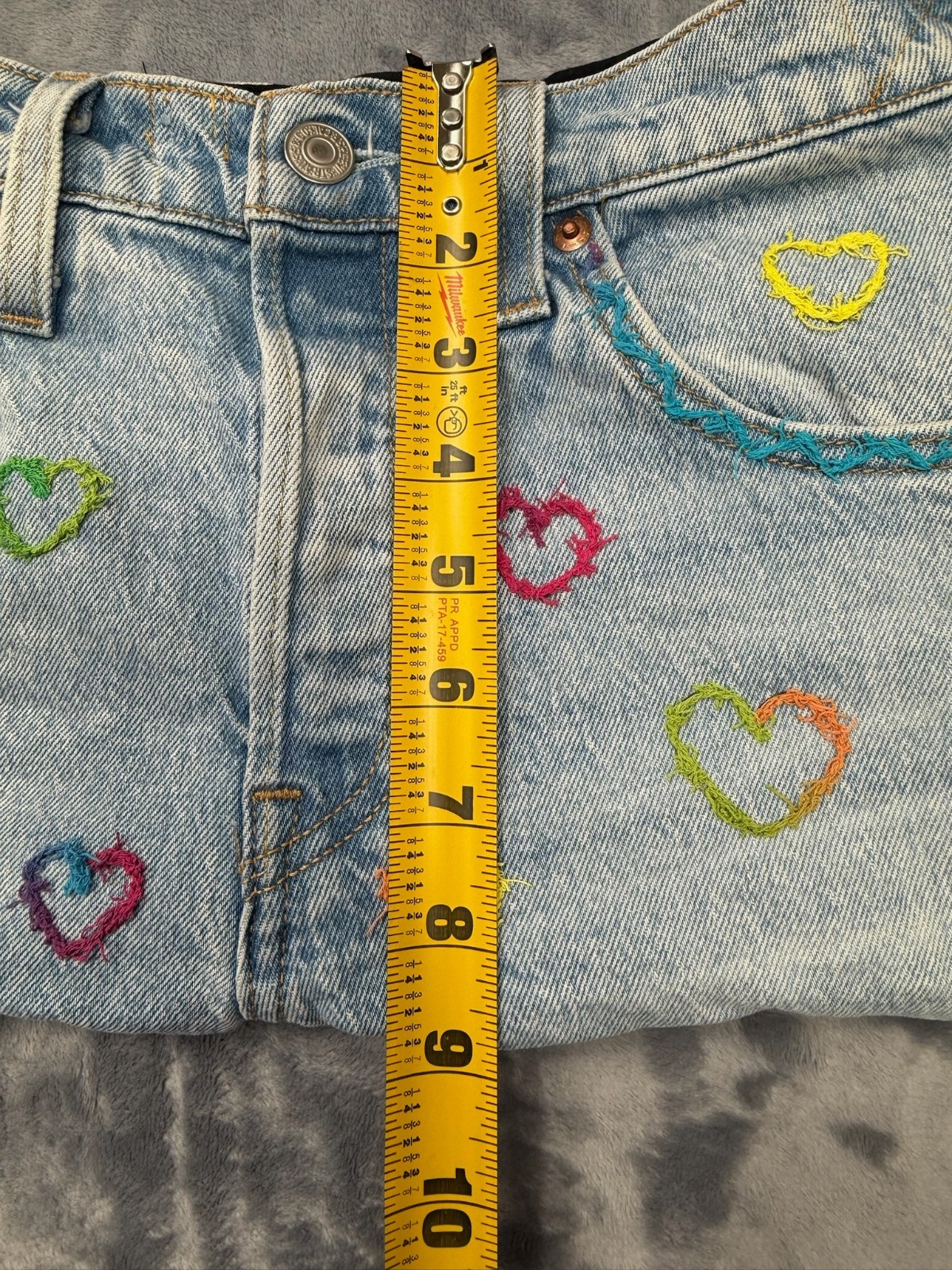 Upcycled Denim Jeans Hipster Lined Hand Stitched M Purse Bag Pockets W16in L9in