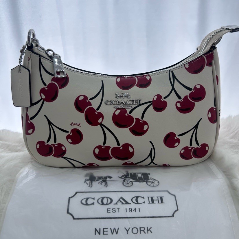 Coach Tabby Shoulder Bag 20 Cherry Print NWT