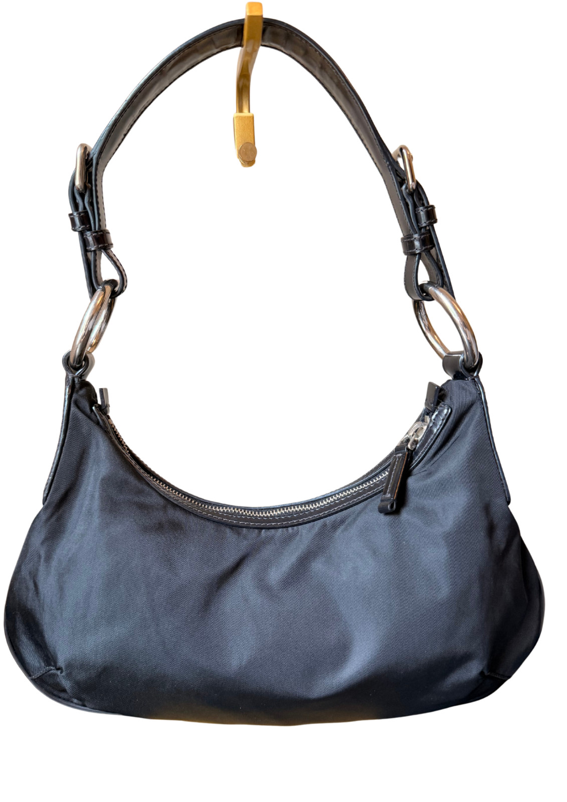 Prada Nylon Tessuto Jacquard Hobo Shoulder