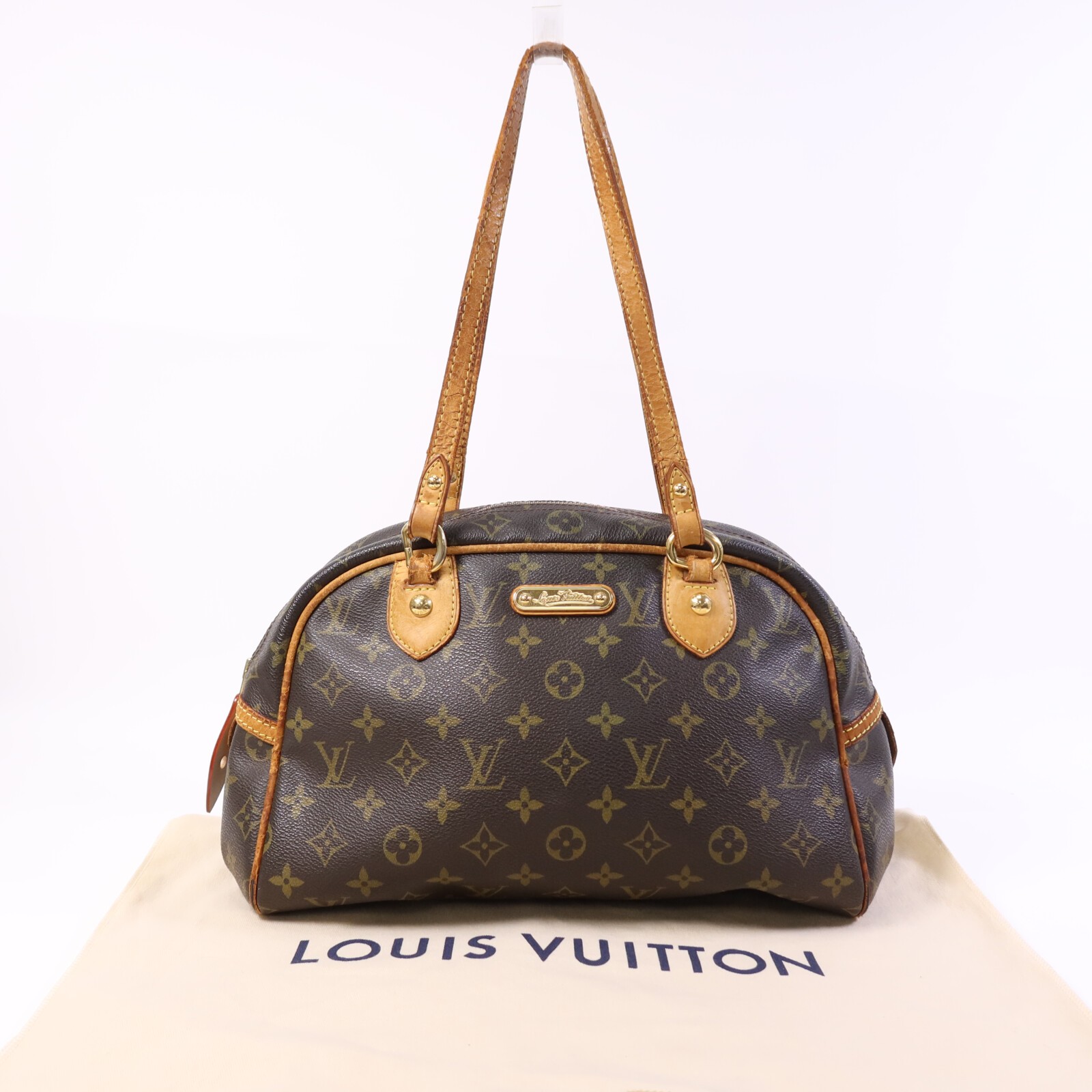 LOUIS VUITTON LV GHW Montorgueil PM Shoulder Bag M95565 Monogram Brown