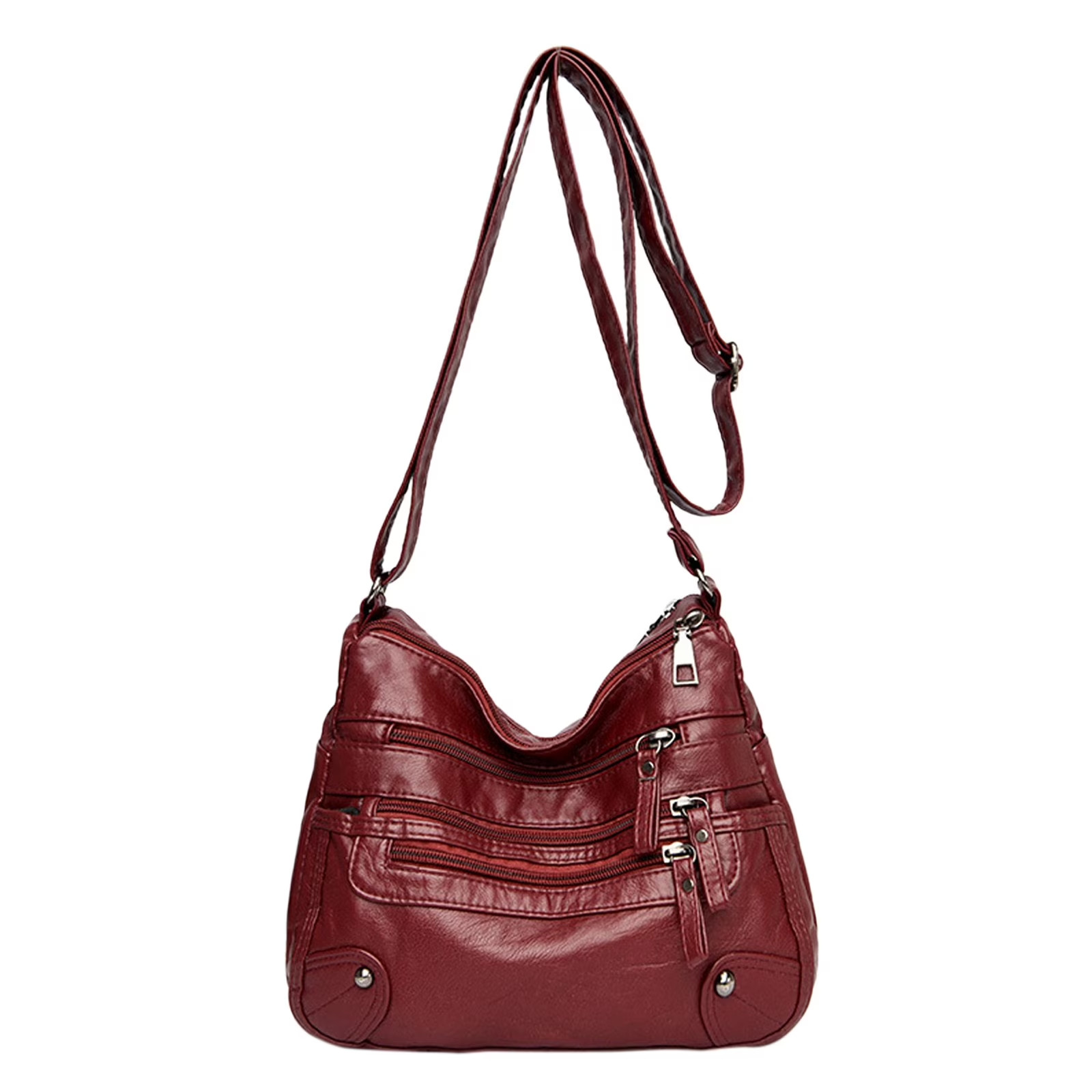 Purse for Women Soft PU Leather Multi Pockets Crossbody Shoulder Bag Lightweight