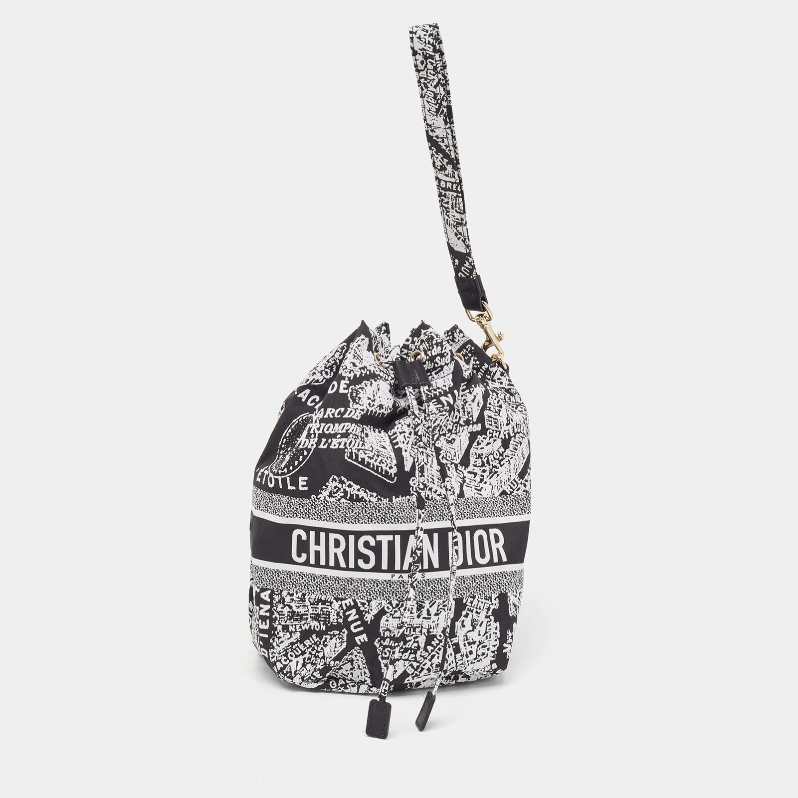 Dior BlackWhite Plan De Paris Nylon Diortravel Pouch