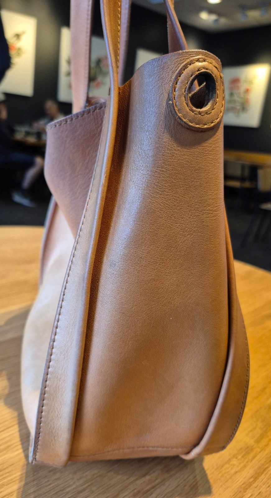 MADEWELL The Sydney Tan Leather Shoulder Bag NA105 – Missing Long Strap