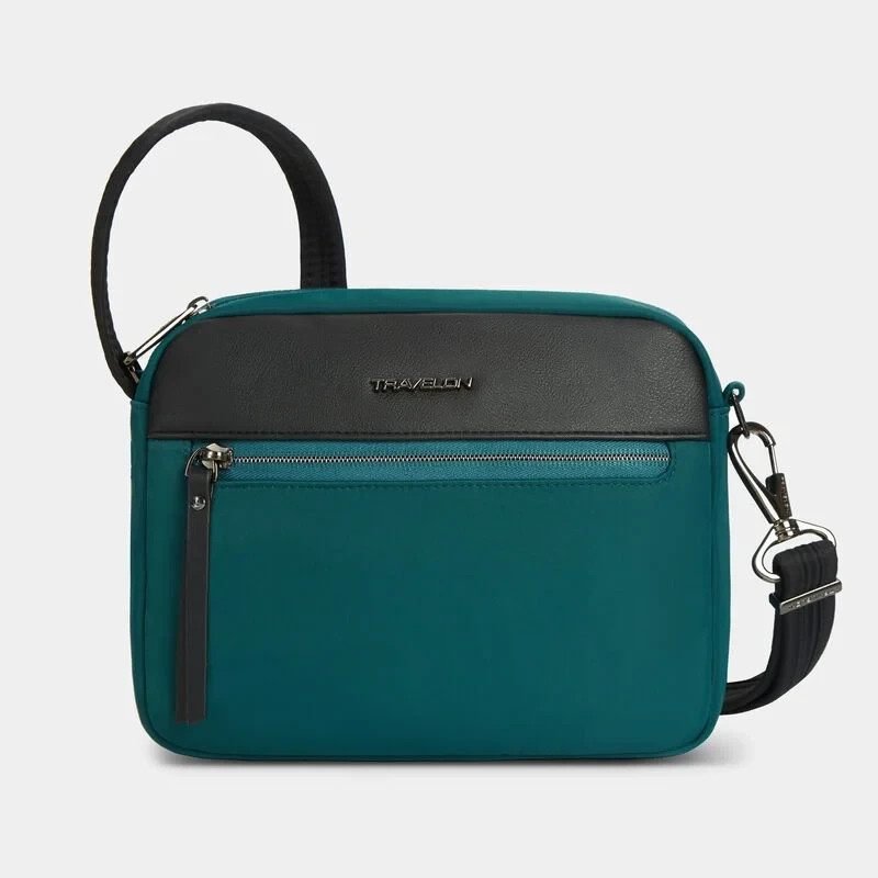 $150 NEW Travelon Anti-Theft Addison Small Crossbody Bag – Evergreen