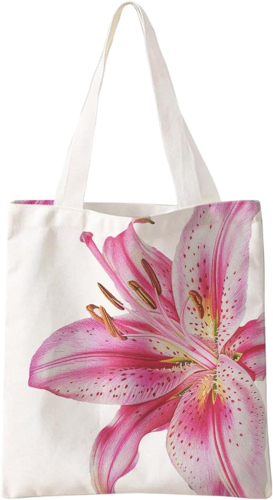 Women’s Floral Tote Bag Canvas Shoulder Bag for Travel Beach Shopping Summer