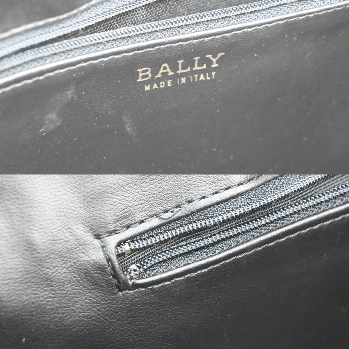 BALLY Logo Tassel Hand Bag Quilted Leather Black GHW Italy 09MA542