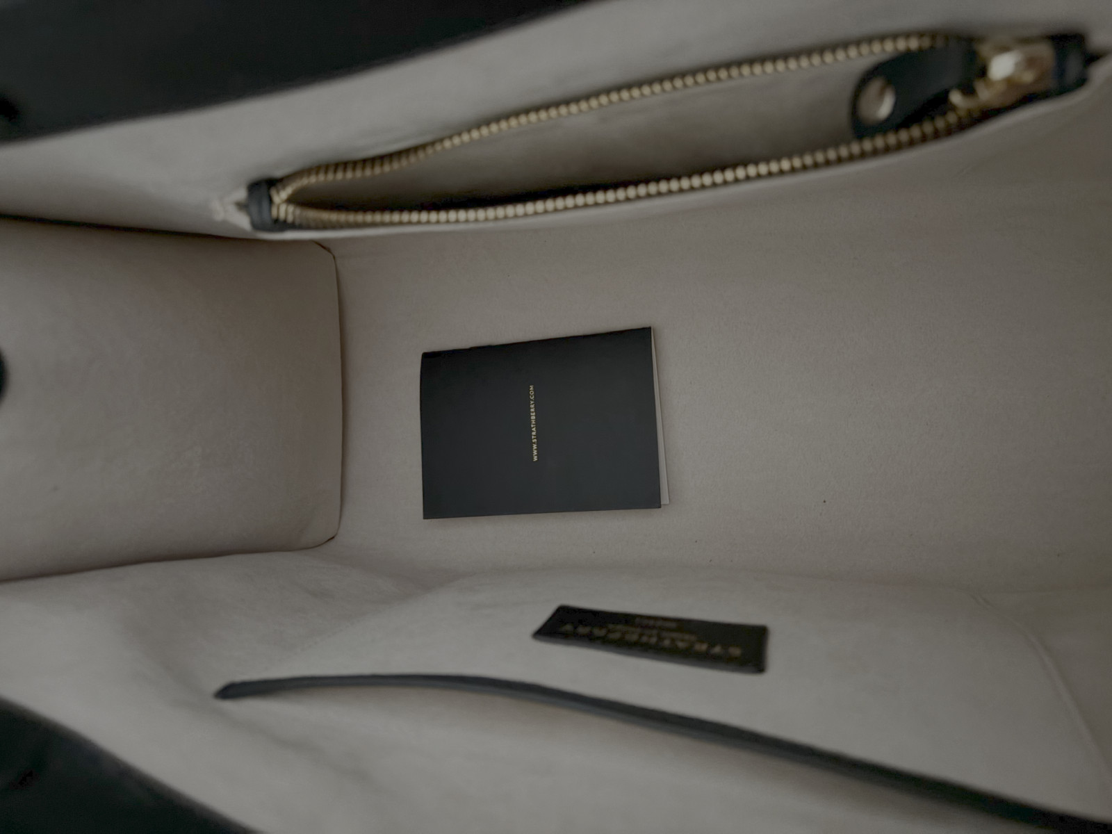 Strathberry large leather tote in color black